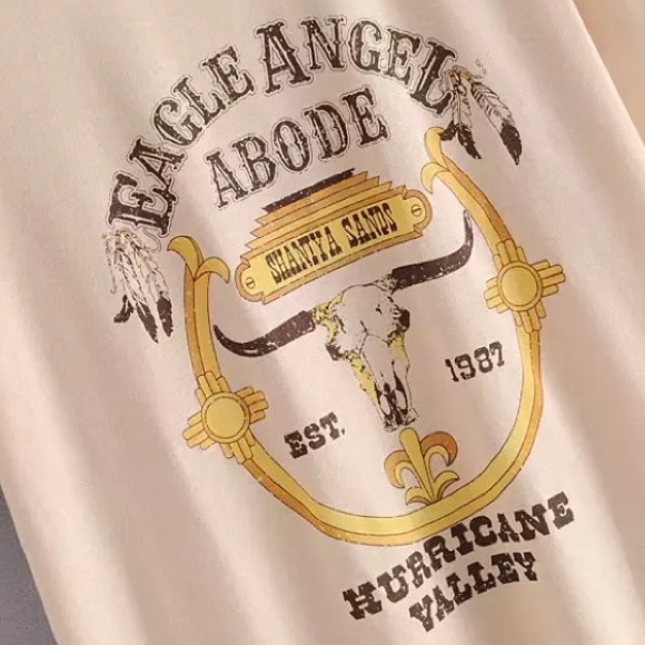 Boho Eagle Angel Abode Western Graphic T-Shirt - Picture 6 of 6
